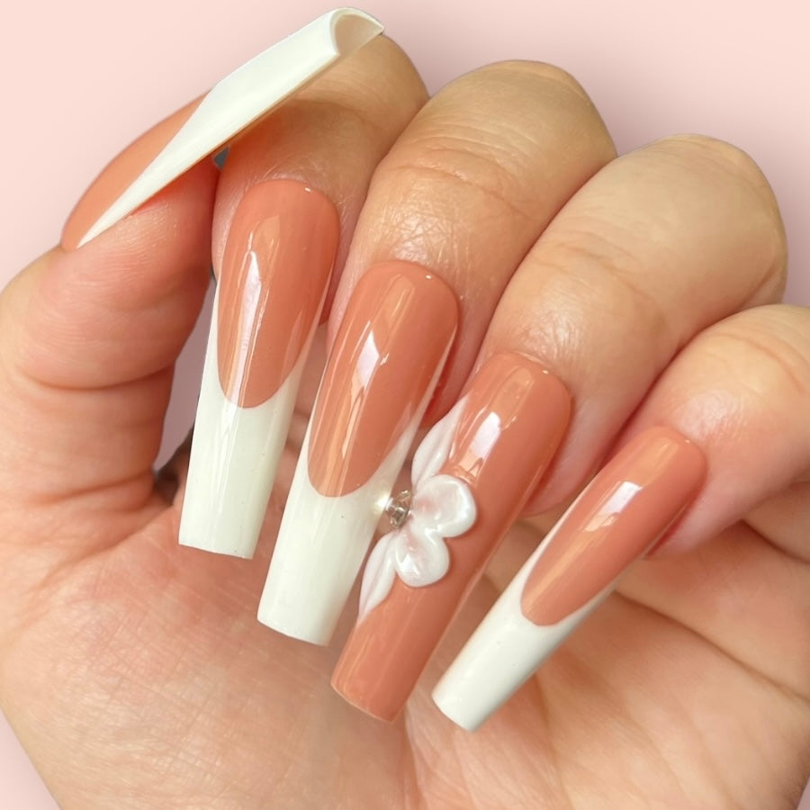 Luxurious Handmade Acrylic Press On Nails - B7 - High Quality, Reusable, & Waterproof - Hojhuam's Essential Comforts