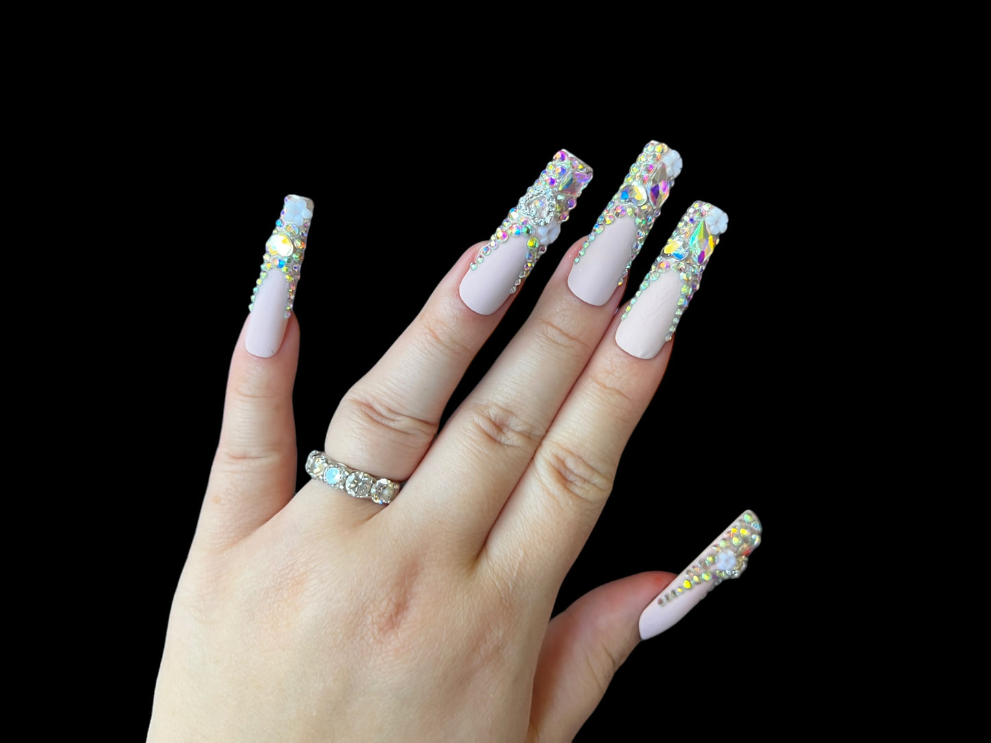 Luxurious Handmade Acrylic Press On Nails - A6 - High Quality, Reusable, & Waterproof - Hojhuam's Essential Comforts