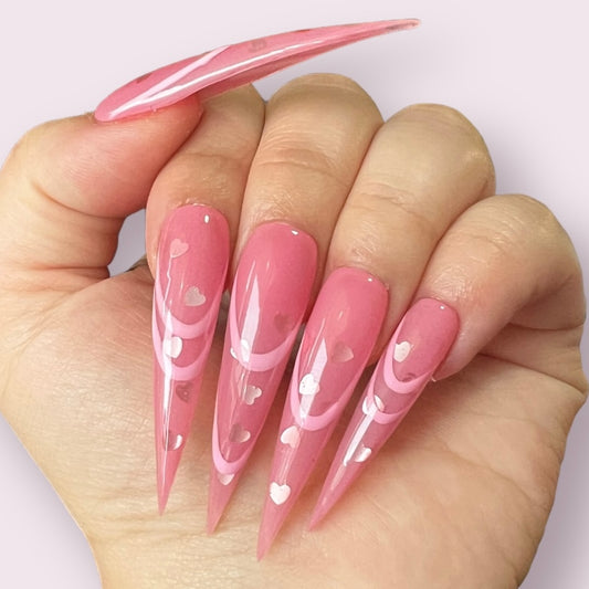 Luxurious Handmade Acrylic Press On Nails - B3 - High Quality, Reusable, & Waterproof - Hojhuam's Essential Comforts
