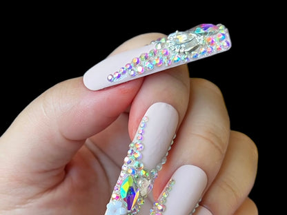 Luxurious Handmade Acrylic Press On Nails - A6 - High Quality, Reusable, & Waterproof - Hojhuam's Essential Comforts