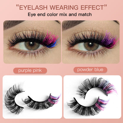 7 Pairs Of Multi-Layered Colorful Eyelashes