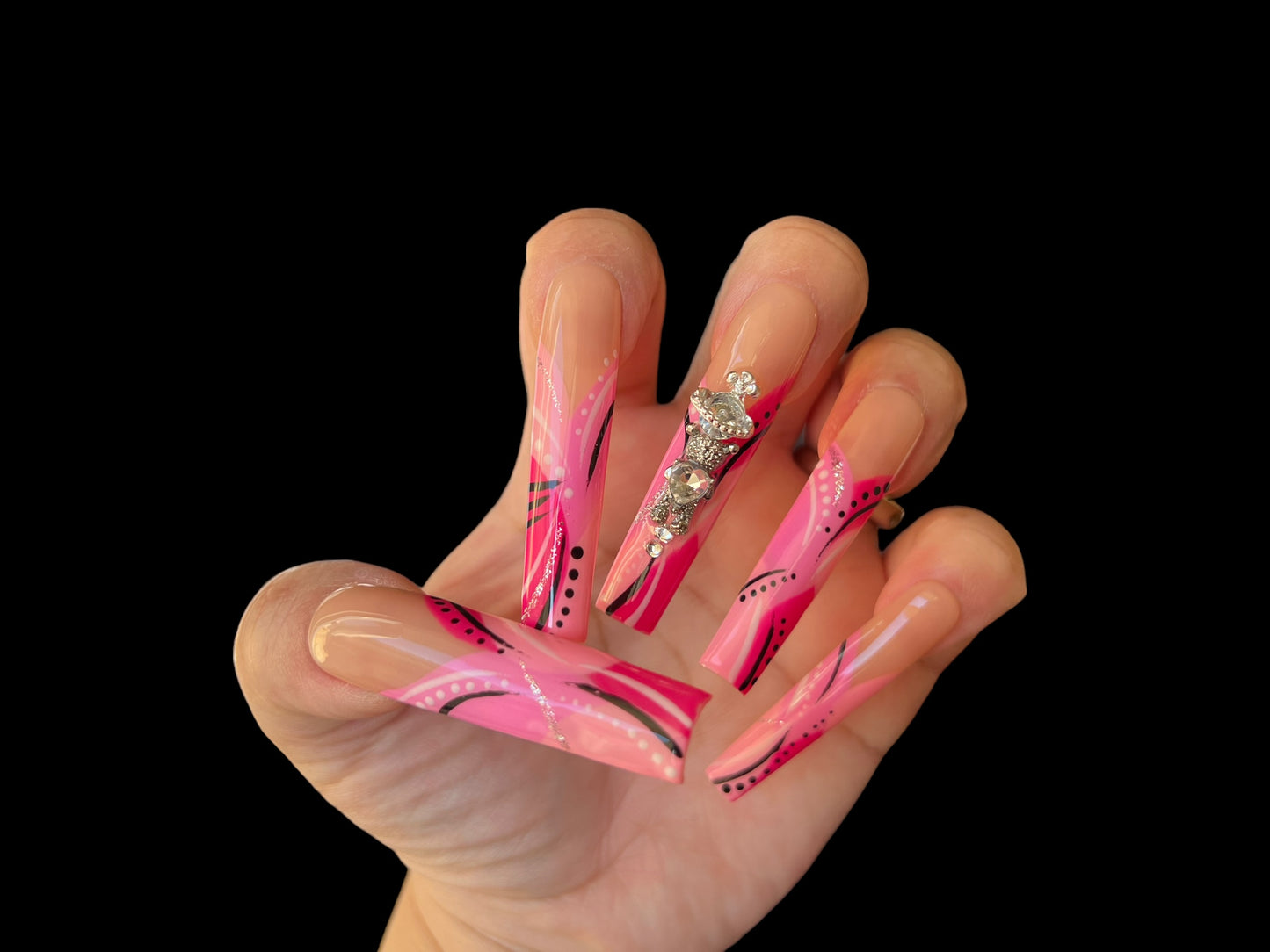 Luxurious Handmade Acrylic Press On Nails - B21 - High Quality, Reusable, & Waterproof - Hojhuam's Essential Comforts