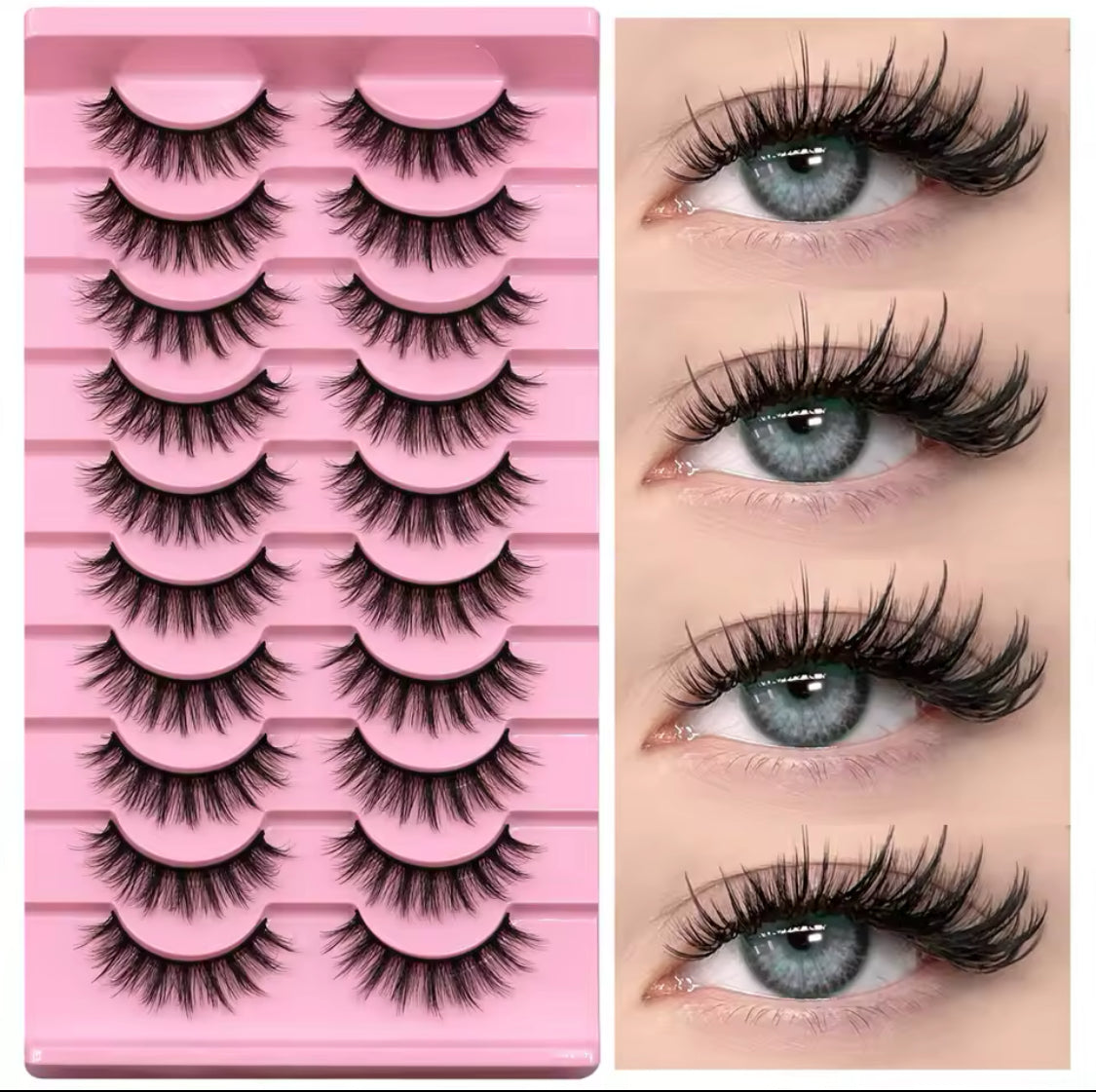 Dramatic Smoky Cat Eye False Eyelashes