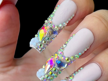 Luxurious Handmade Acrylic Press On Nails - A6 - High Quality, Reusable, & Waterproof - Hojhuam's Essential Comforts