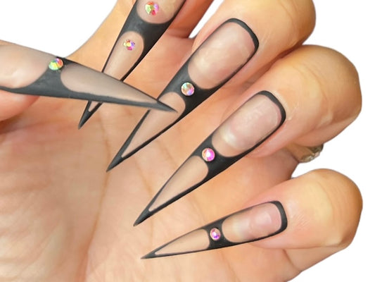 Luxurious Handmade Acrylic Press On Nails - A29 - High Quality, Reusable, & Waterproof - Hojhuam's Essential Comforts