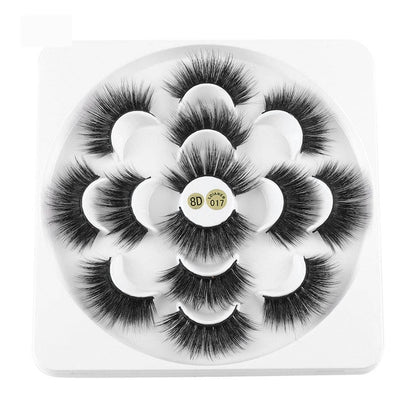 7 Pairs 3D Mink Hair False Eyelashes 25mm Lashes Thick Long Wispy Fluffy Handmade
