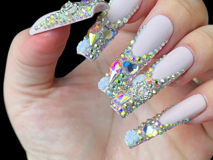 Luxurious Handmade Acrylic Press On Nails - A6 - High Quality, Reusable, & Waterproof - Hojhuam's Essential Comforts