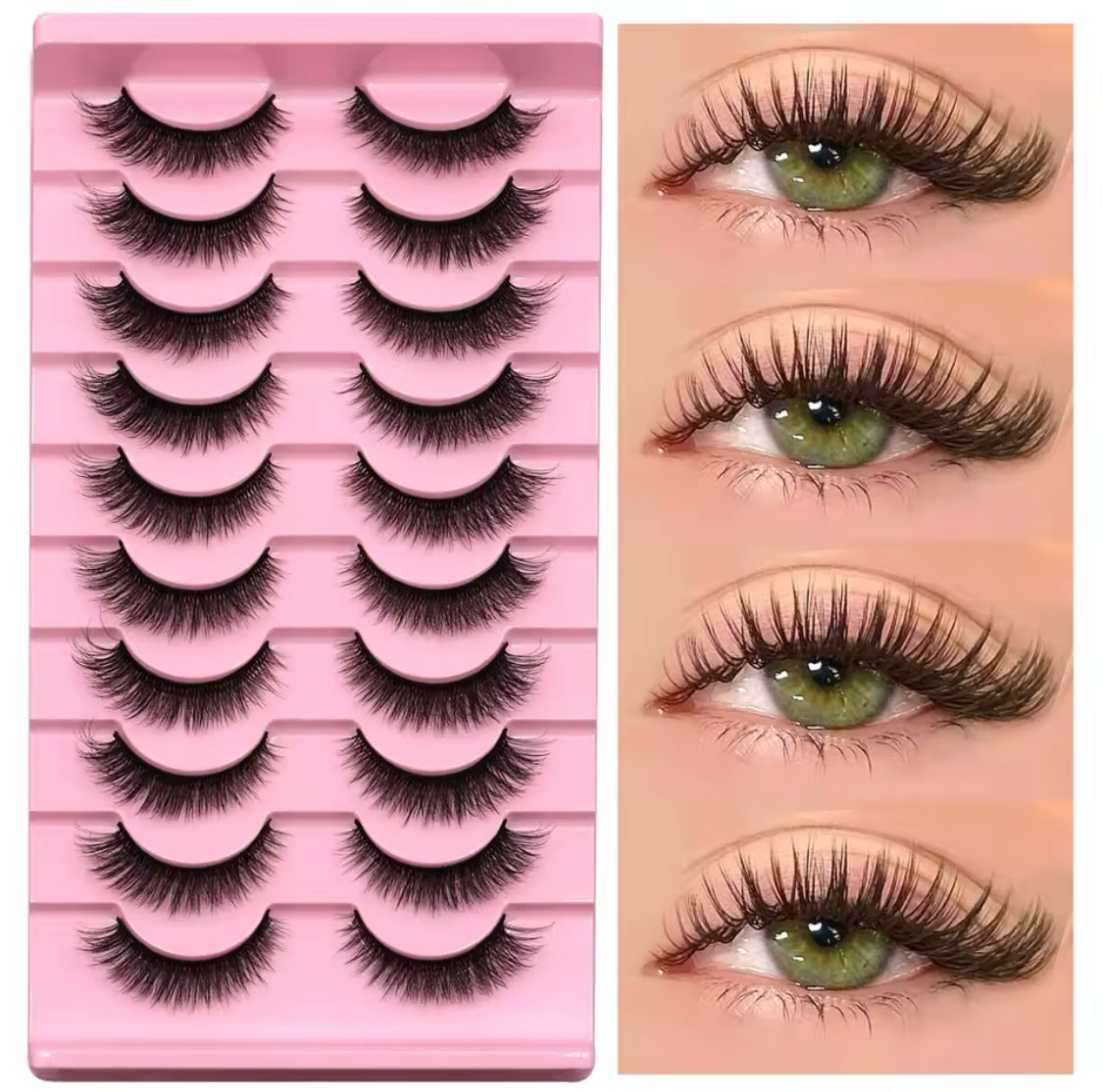 Dramatic Smoky Cat Eye False Eyelashes